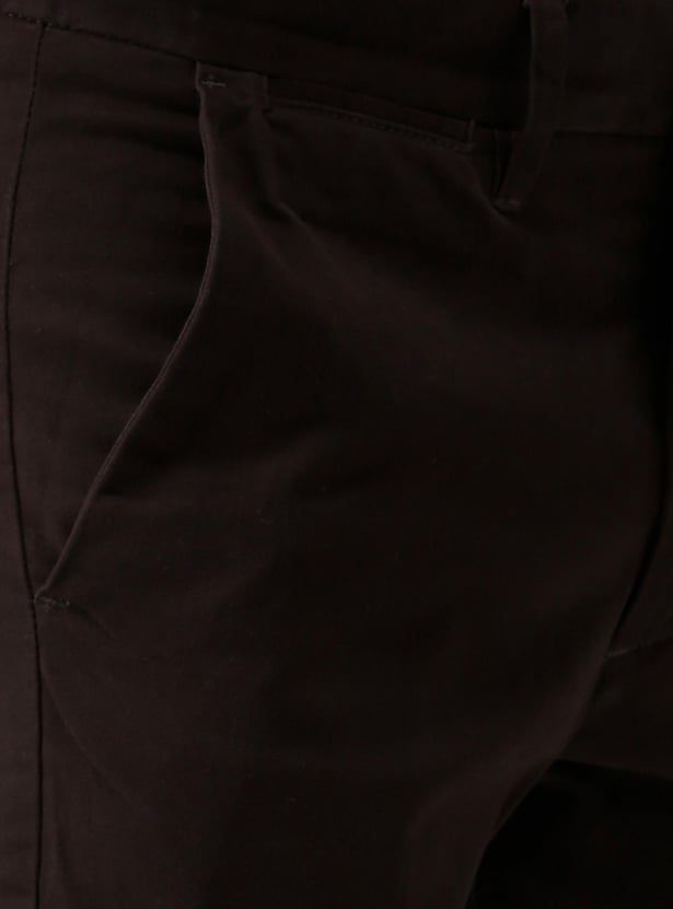 CELIO Men Solid Regular Fit Casual Trousers