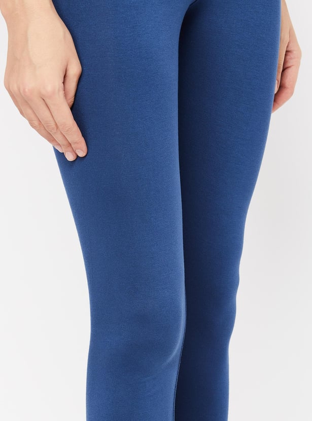 BIBA Solid Knitted Churidar