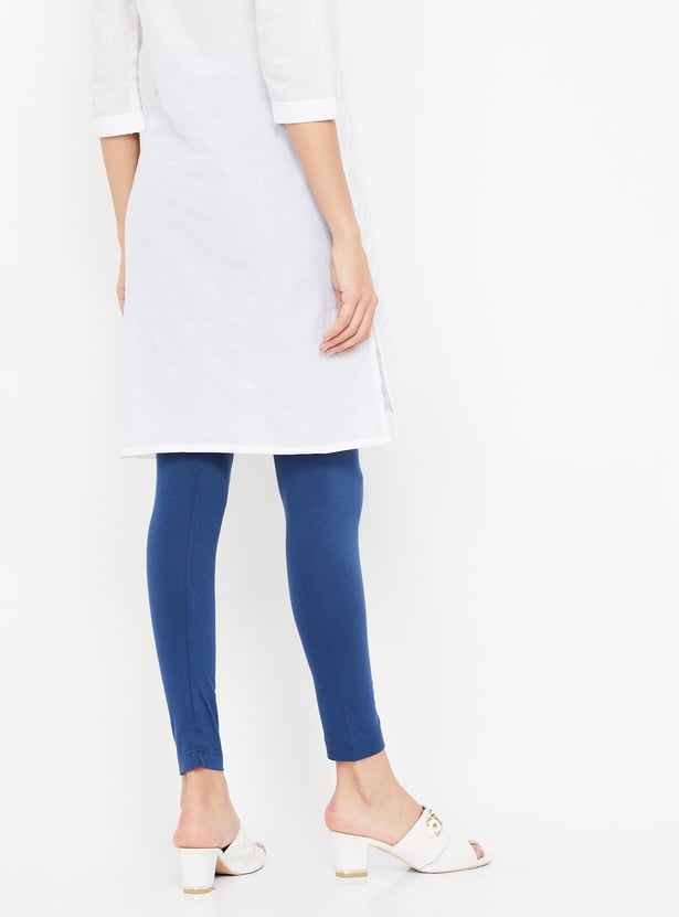 BIBA Solid Knitted Churidar