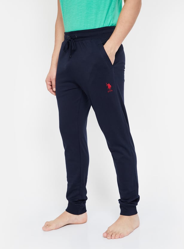 U.S. POLO ASSN. Solid Elasticated Regular Fit Joggers