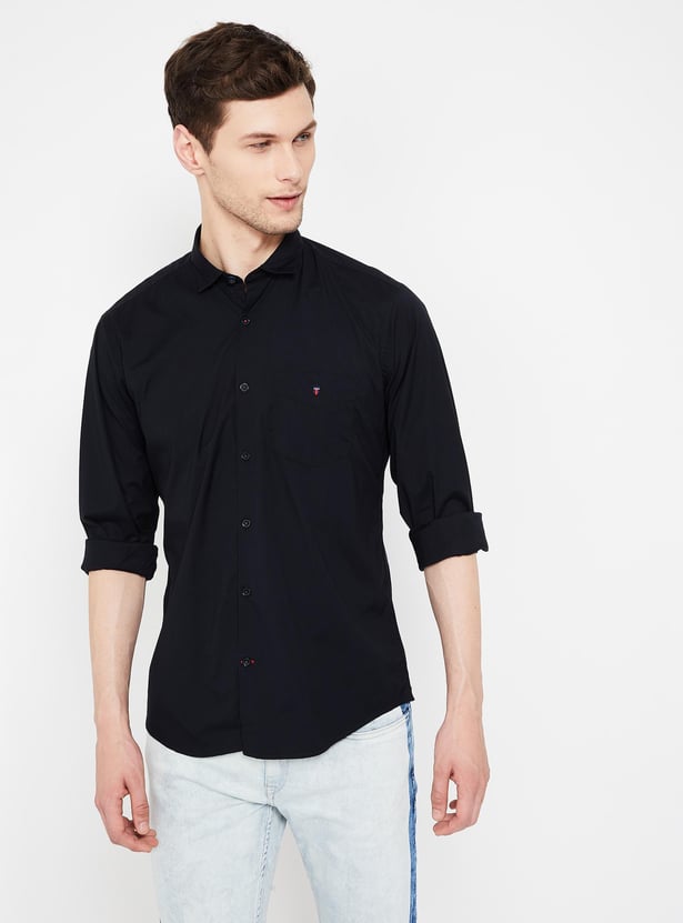 LOUIS PHILIPPE SPORT Solid Full Sleeves Slim Fit Shirt