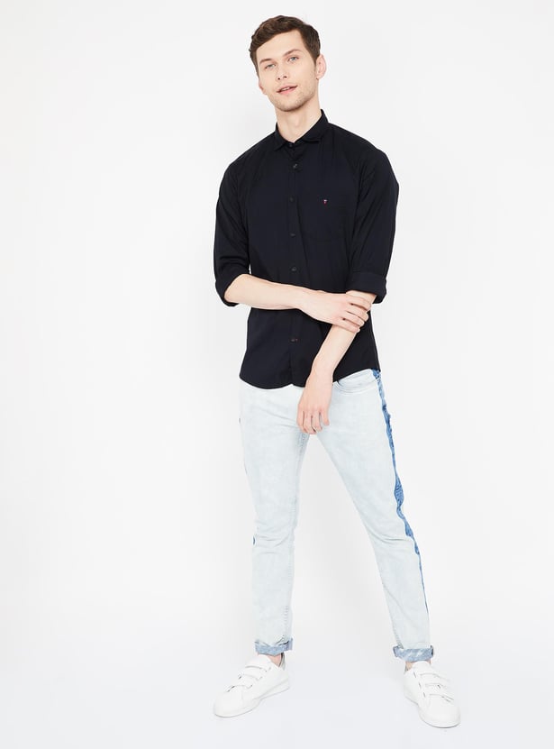 LOUIS PHILIPPE SPORT Solid Full Sleeves Slim Fit Shirt