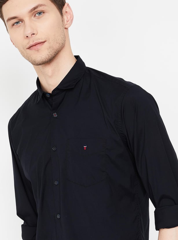 LOUIS PHILIPPE SPORT Solid Full Sleeves Slim Fit Shirt