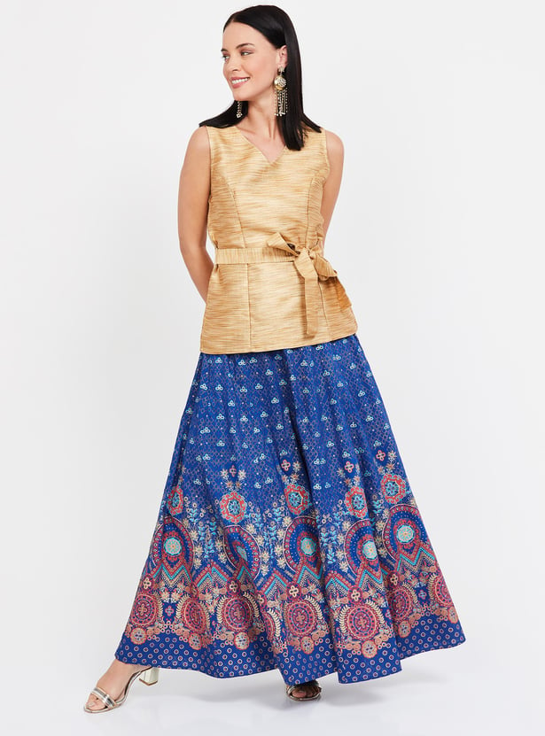 Buy GLOBAL DESI Printed Maxi Skirt from Global Desi at just INR 3599.0