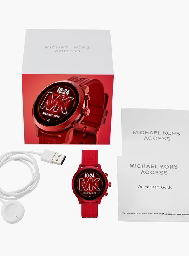 MICHAEL KORS MKT5073 赤色 スマートウォッチ Michael Kors Access Gen 4 MKGO Red-Tone and Silicone