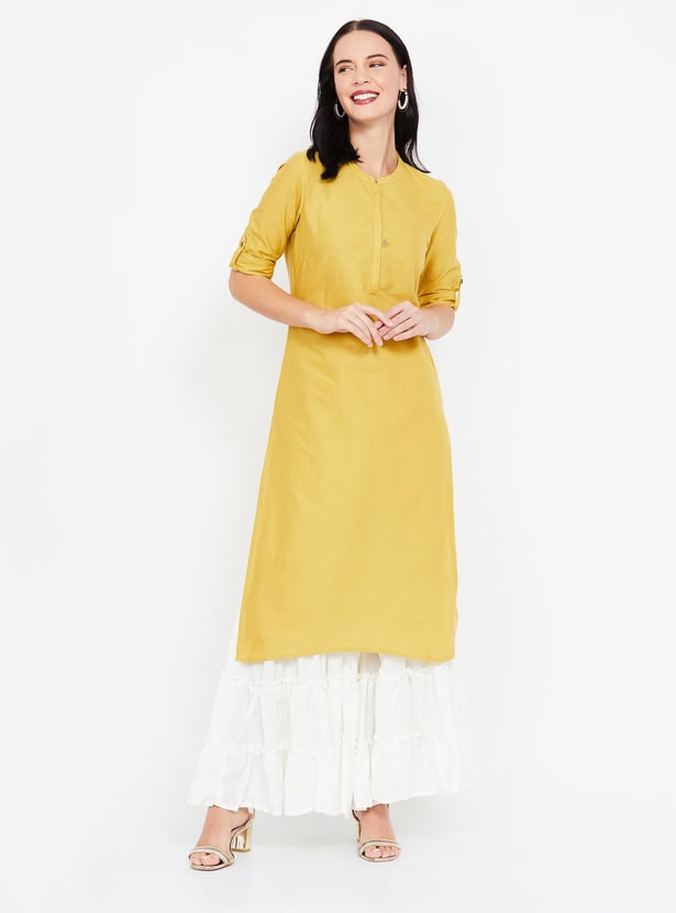 AURELIA Solid Straight Kurta