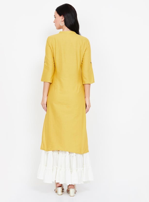 AURELIA Solid Straight Kurta