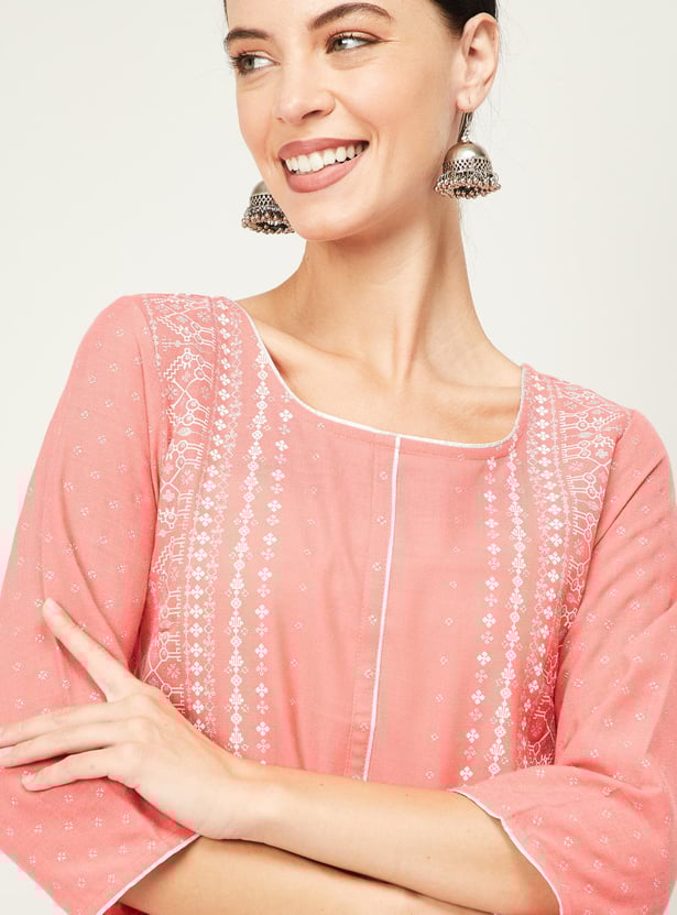 AURELIA Women Printed Straight Kurta