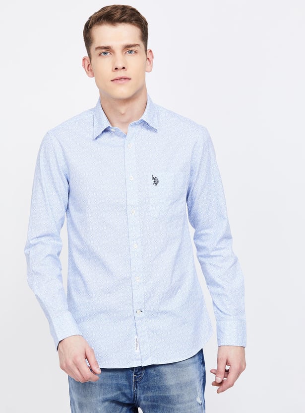U.S. POLO ASSN. Printed Regular Fit Casual Shirt