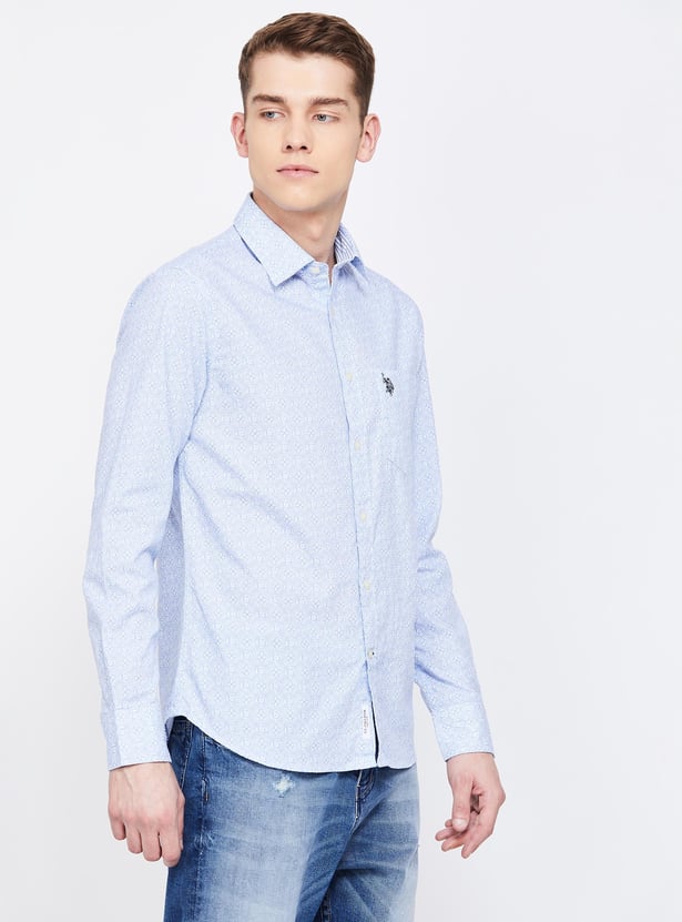 U.S. POLO ASSN. Printed Regular Fit Casual Shirt