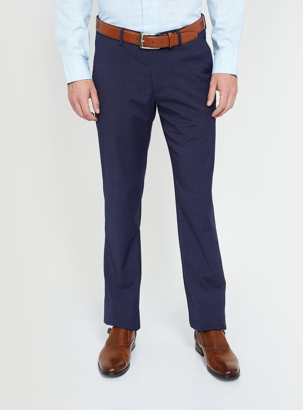 LOUIS PHILIPPE Textured Regular Fit Trousers