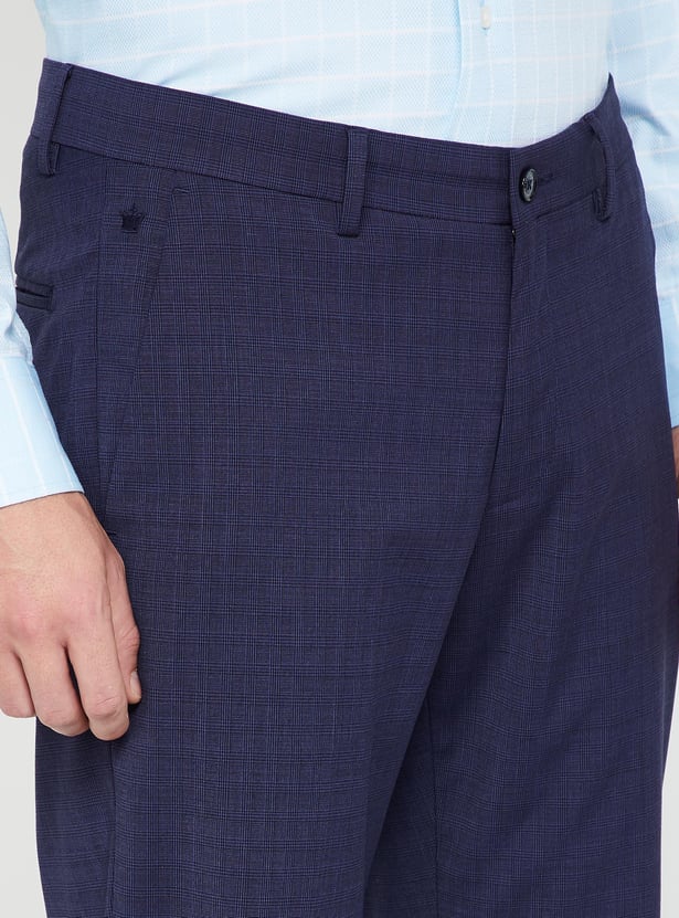 LOUIS PHILIPPE Textured Regular Fit Trousers