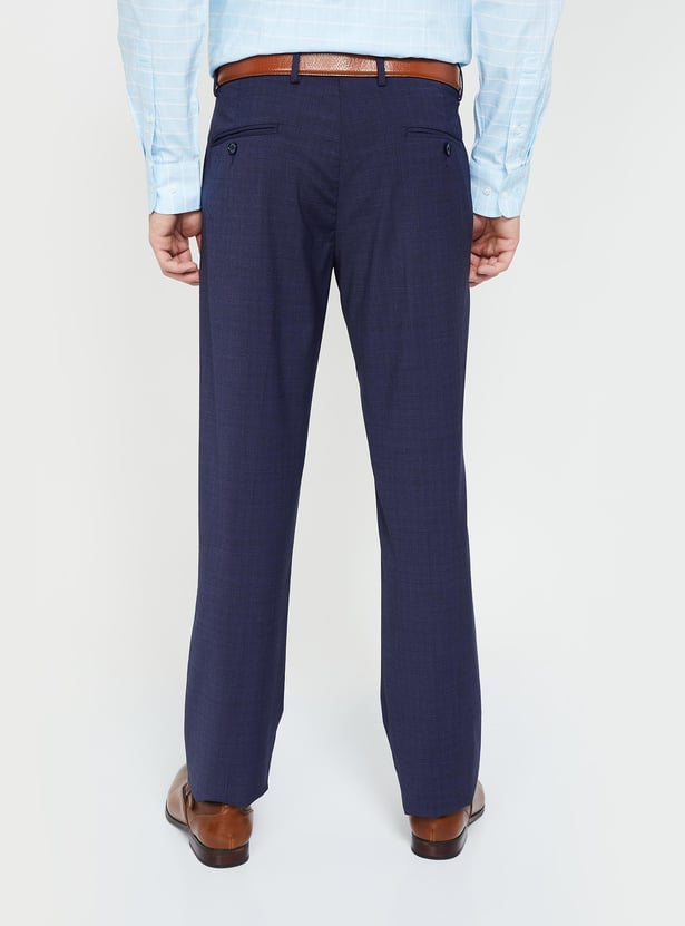 LOUIS PHILIPPE Textured Regular Fit Trousers