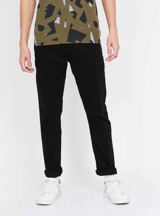 FAME FOREVER Men Solid Slim Tapered Chinos