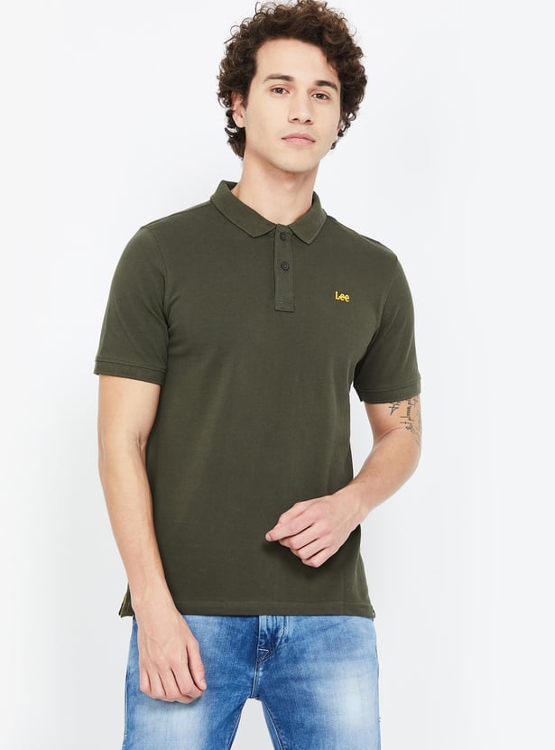 Buy LEE Solid Regular Fit Polo T-shirt from Lee at just INR 1399.0