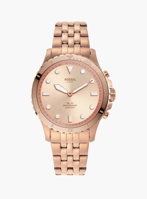 Fossil Hybrid Watch Gold Fossil Women's Hybrid Smartwatch HR Rose