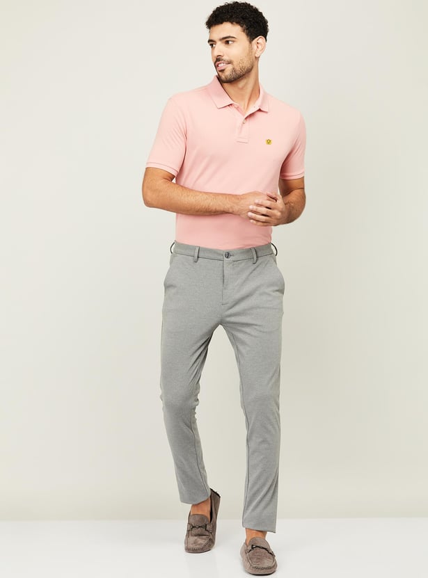 FAHRENHEIT Men Solid Half Sleeves Polo T-shirt