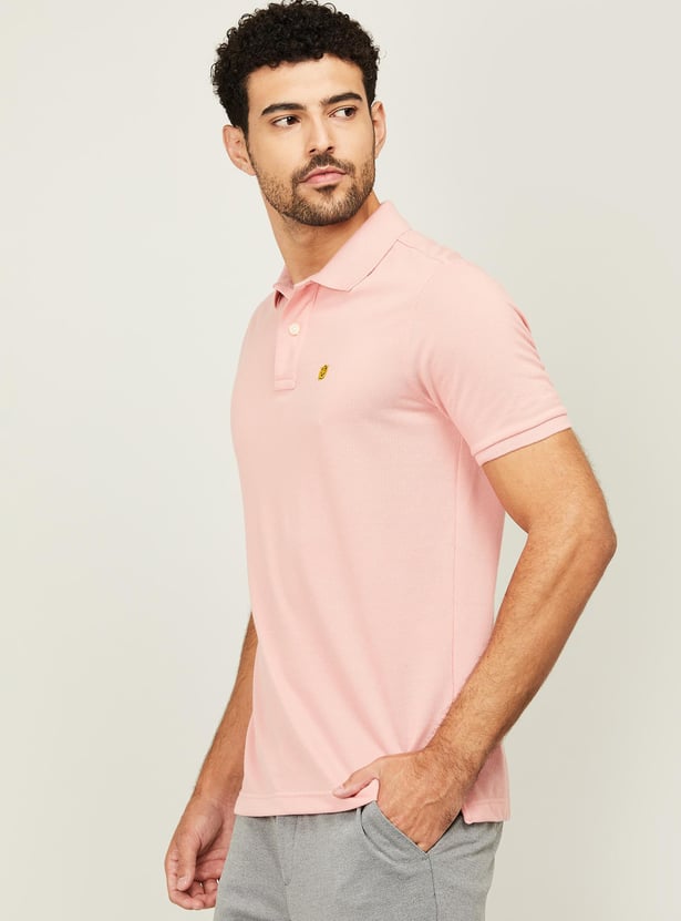 FAHRENHEIT Men Solid Half Sleeves Polo T-shirt