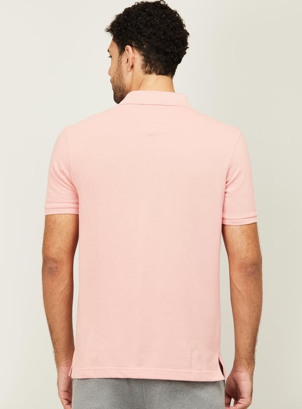 FAHRENHEIT Men Solid Half Sleeves Polo T-shirt