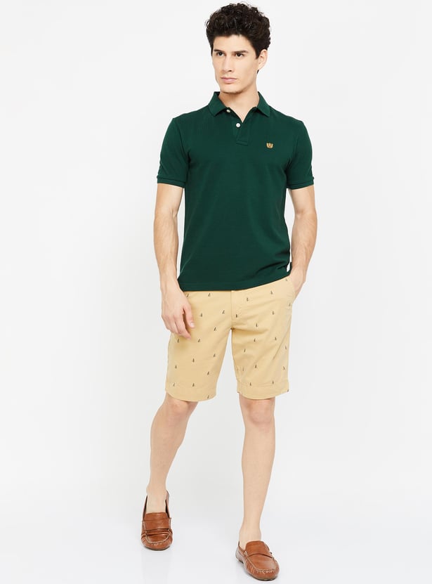 FAHRENHEIT Solid Slim Fit Polo T-shirt
