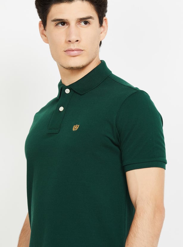 FAHRENHEIT Solid Slim Fit Polo T-shirt