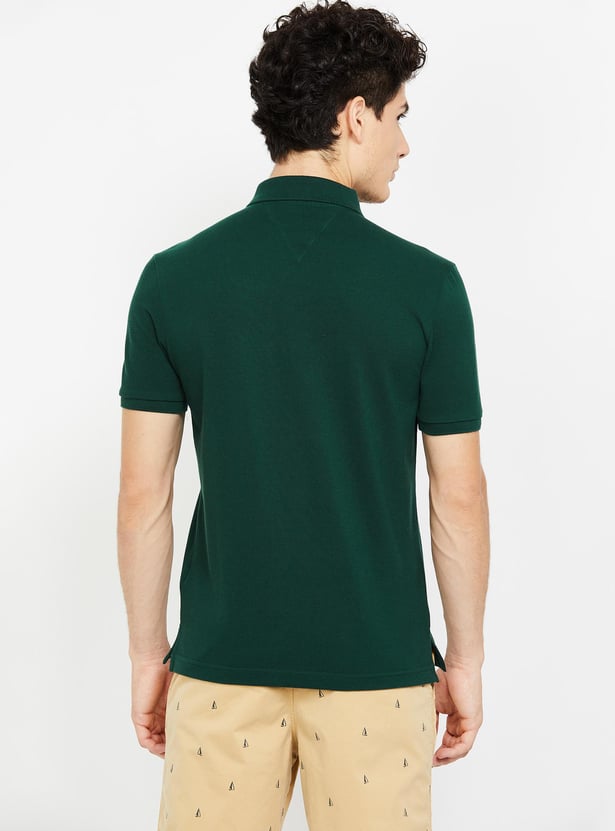FAHRENHEIT Solid Slim Fit Polo T-shirt