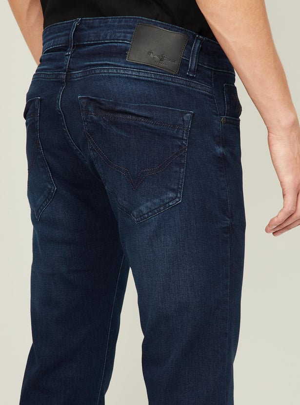 PEPE JEANS Men Vapour Dark Washed Slim Jeans
