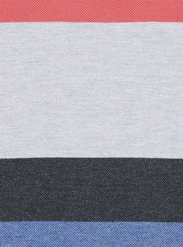FAHRENHEIT Striped Slim Fit Polo T-shirt