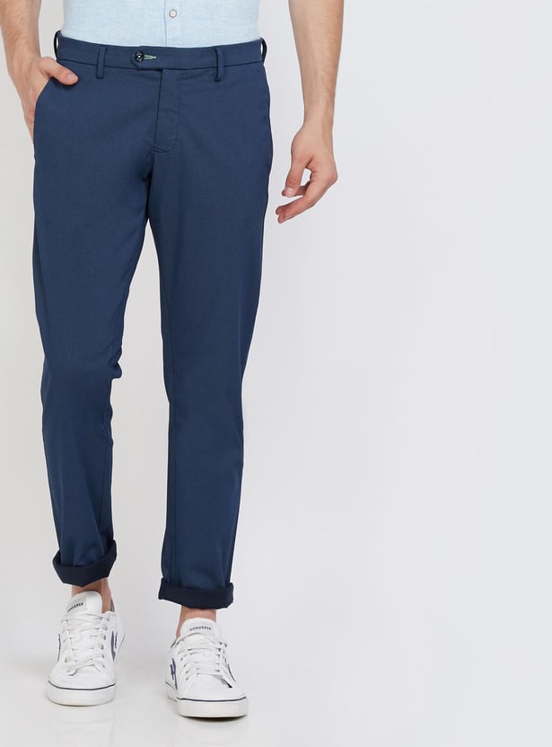 ALLEN SOLLY Solid Smart Slim Chinos