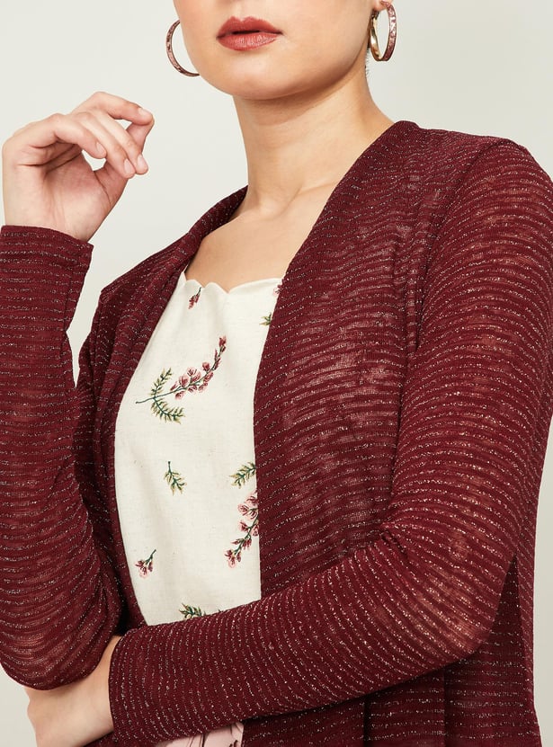 Short Woolen Shrug For Ladies Buy CODE Women Textured Knitted