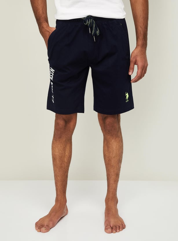 U.S. POLO ASSN. Men Printed Elasticated Shorts