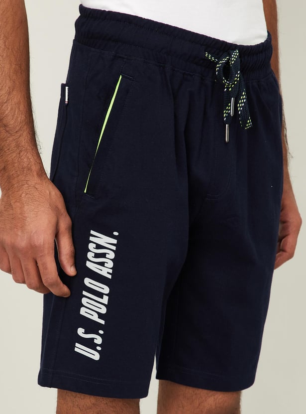 U.S. POLO ASSN. Men Printed Elasticated Shorts