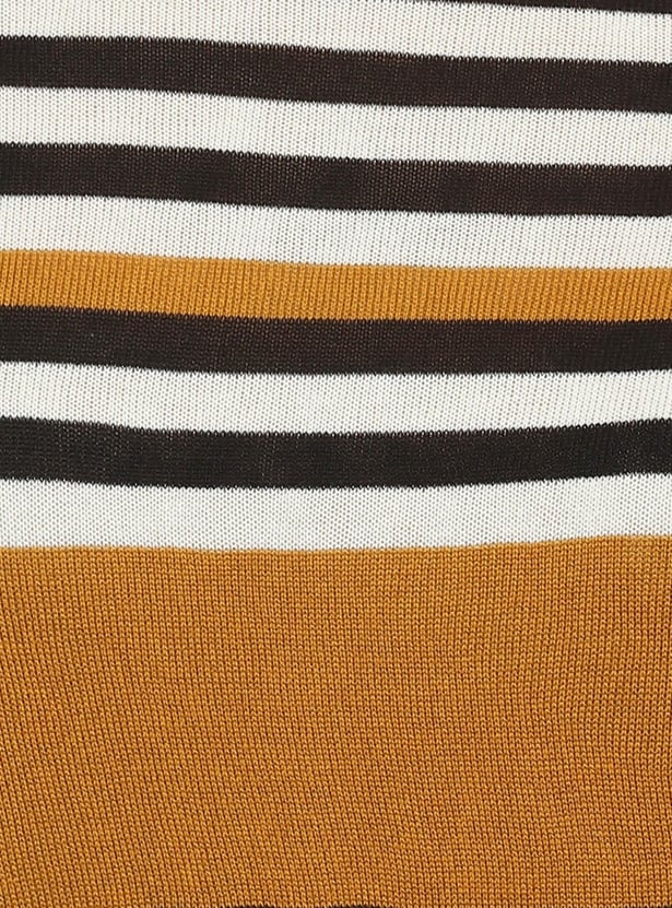 VAN HEUSEN Women Striped Round Neck Top