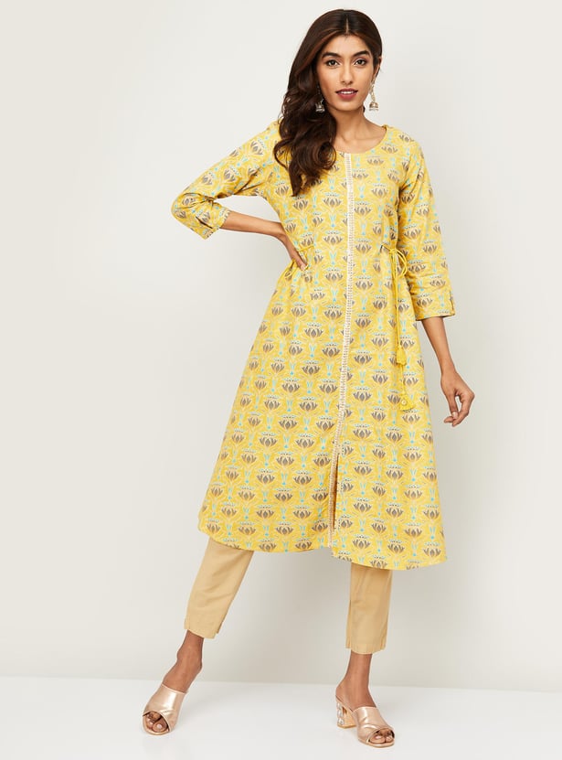 SPAN Women Printed A-line Kurta