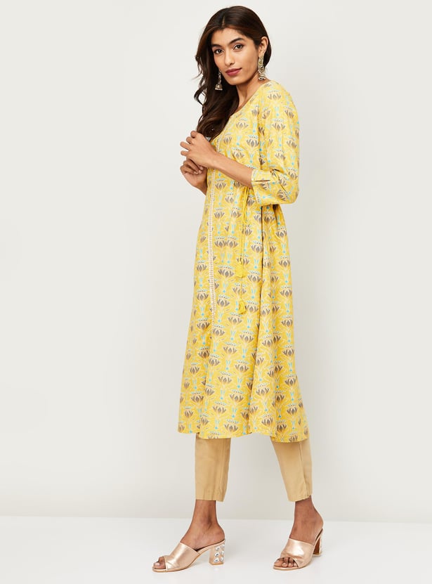 SPAN Women Printed A-line Kurta