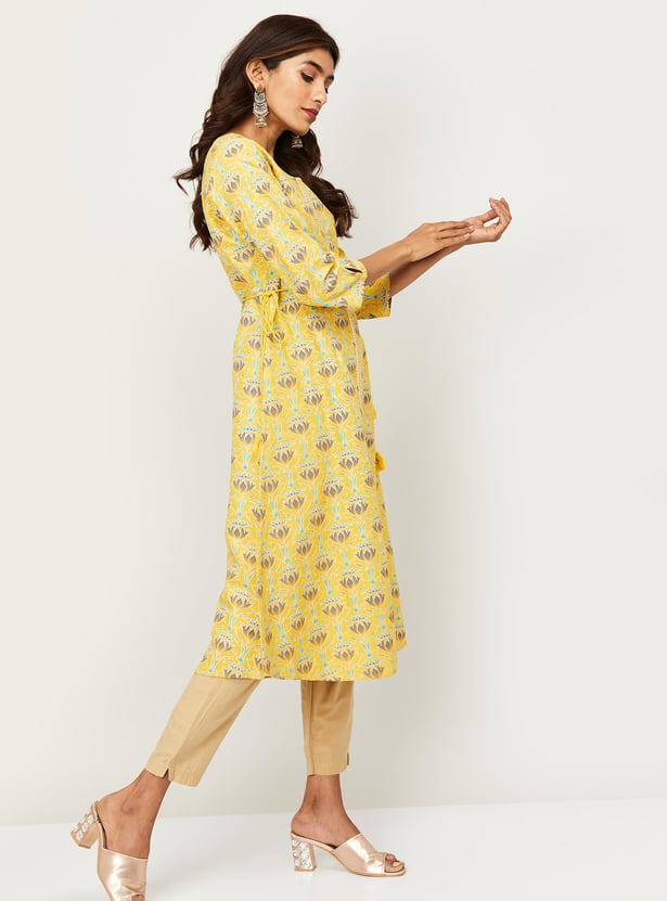 SPAN Women Printed A-line Kurta