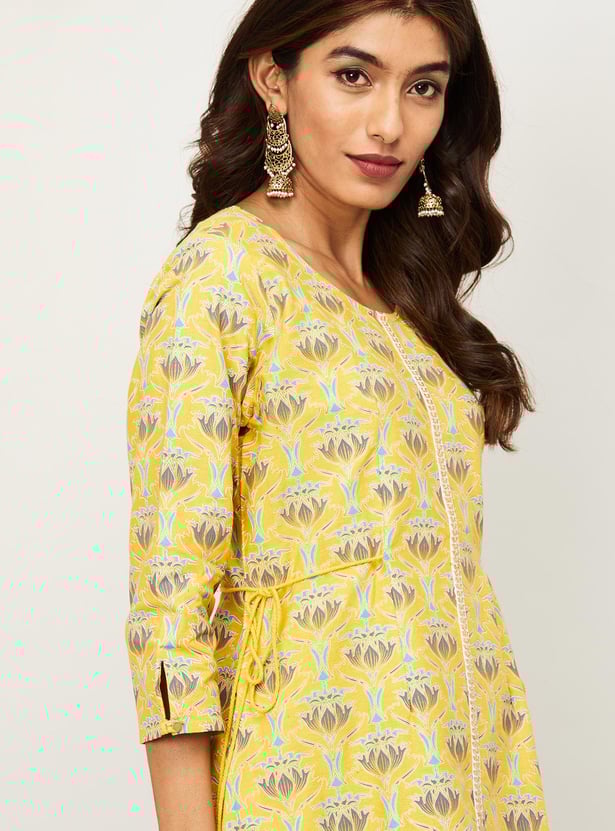 SPAN Women Printed A-line Kurta