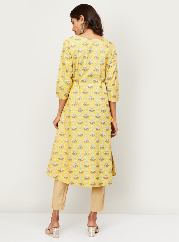 SPAN Women Printed A-line Kurta