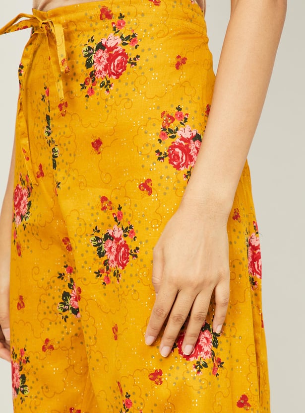BIBA Women Floral Print Ankle-Length Palazzo Pants