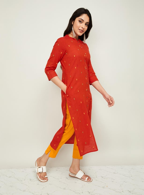 MELANGE Women Printed Kurta with Solid Salwar