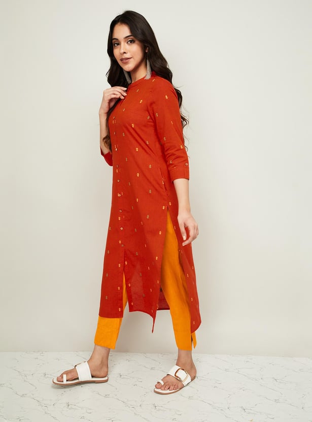 MELANGE Women Printed Kurta with Solid Salwar