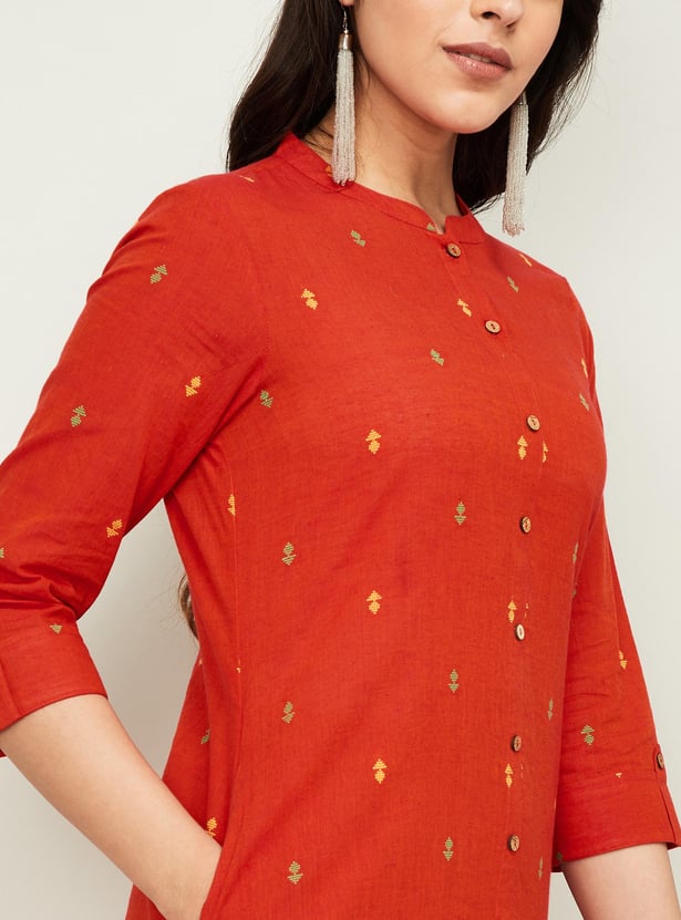 MELANGE Women Printed Kurta with Solid Salwar