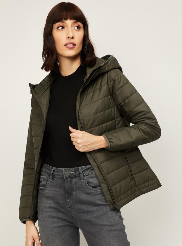 Van Heusen Womens Casual Jacket Women Blue Solid Casual Jacket