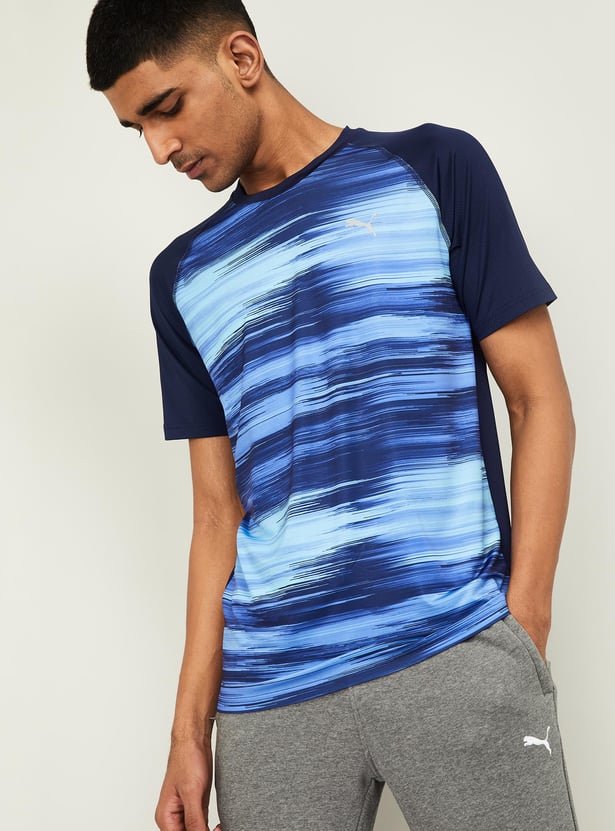 PUMA Men Striped Slim Fit T-shirt