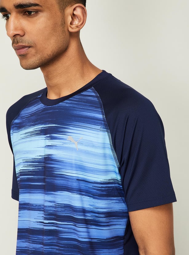 PUMA Men Striped Slim Fit T-shirt