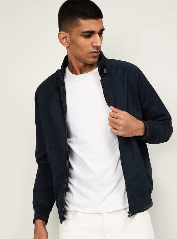 FAHRENHEIT Men Solid Full Sleeves Bomber Jacket