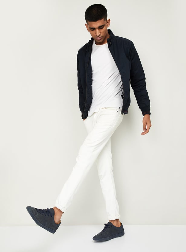 FAHRENHEIT Men Solid Full Sleeves Bomber Jacket
