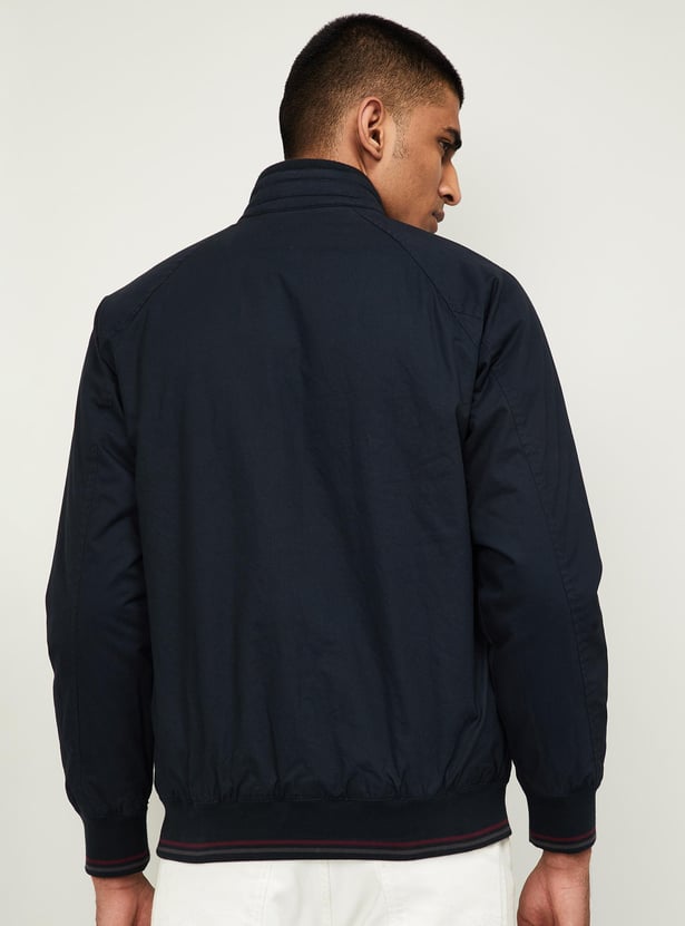 FAHRENHEIT Men Solid Full Sleeves Bomber Jacket