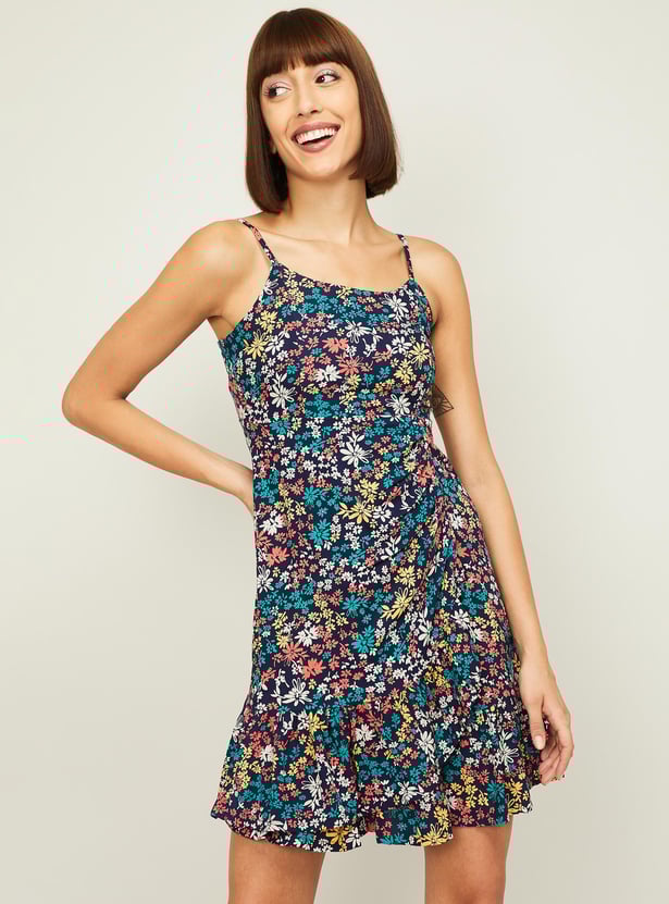 GINGER Women Printed A-Line Dress