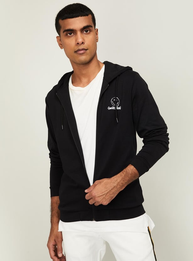 Buy SmileyWorld Men Solid Hooded Sweatshirt from SmileyWorld at